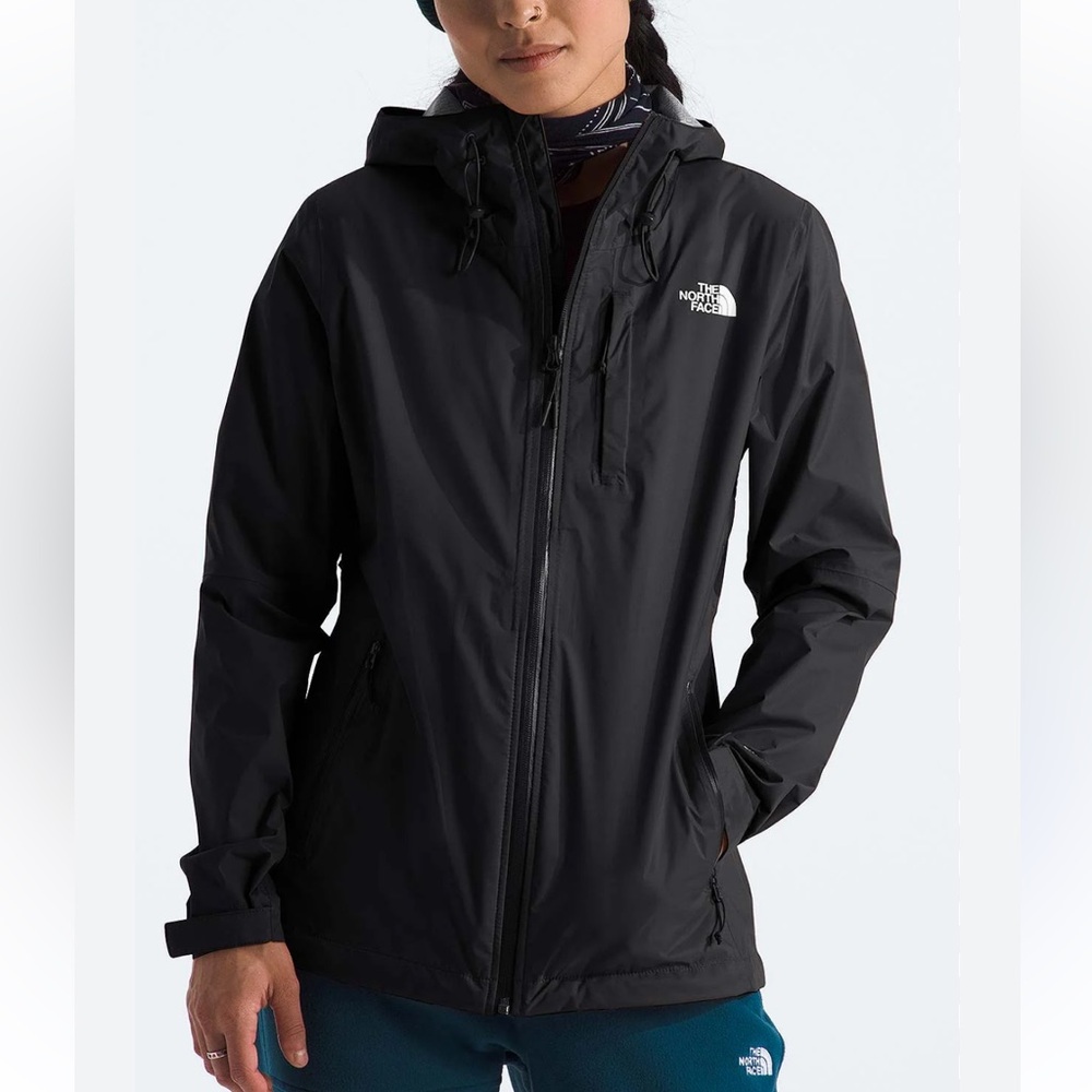north face womens wind breaker black jacket — size XL